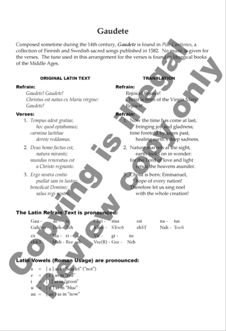 Gaudete Gaudete 4-Part scores gallery preview page 2