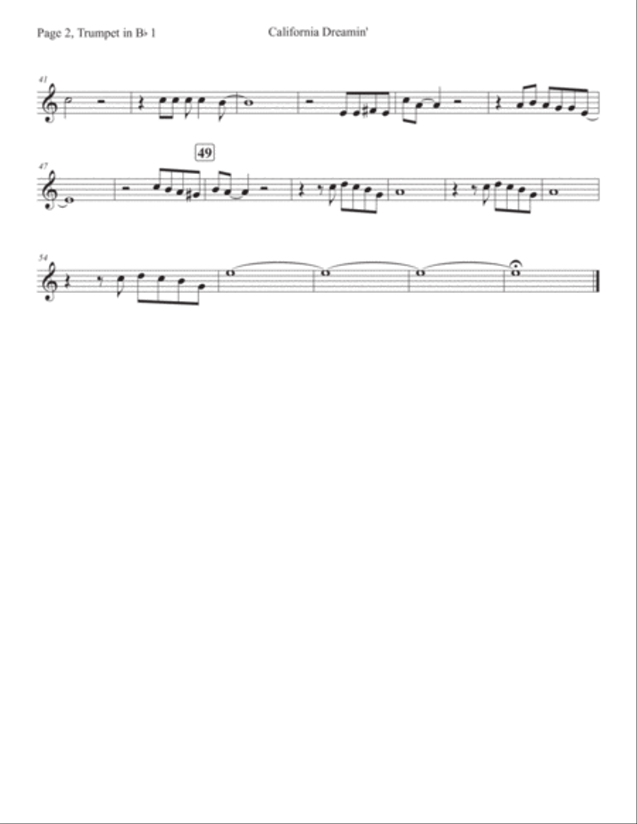 California Dreamin' Horn scores gallery preview page 6