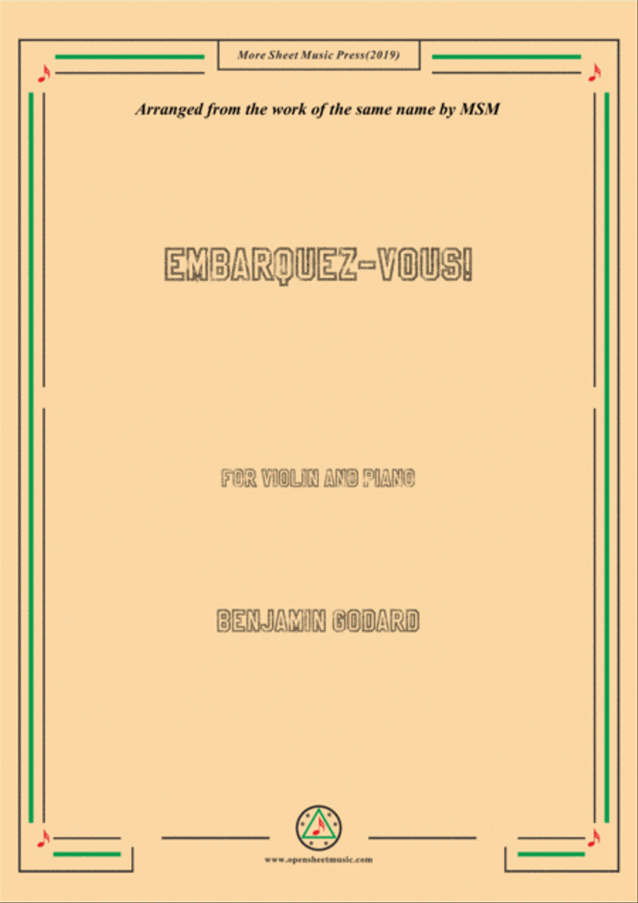 Godard-Embarquez-Vous,for Violin and Piano Violin Solo scores gallery preview page 1
