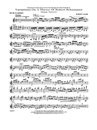 Variations on a Theme of Robert Schumann: 1st B-flat Clarinet
