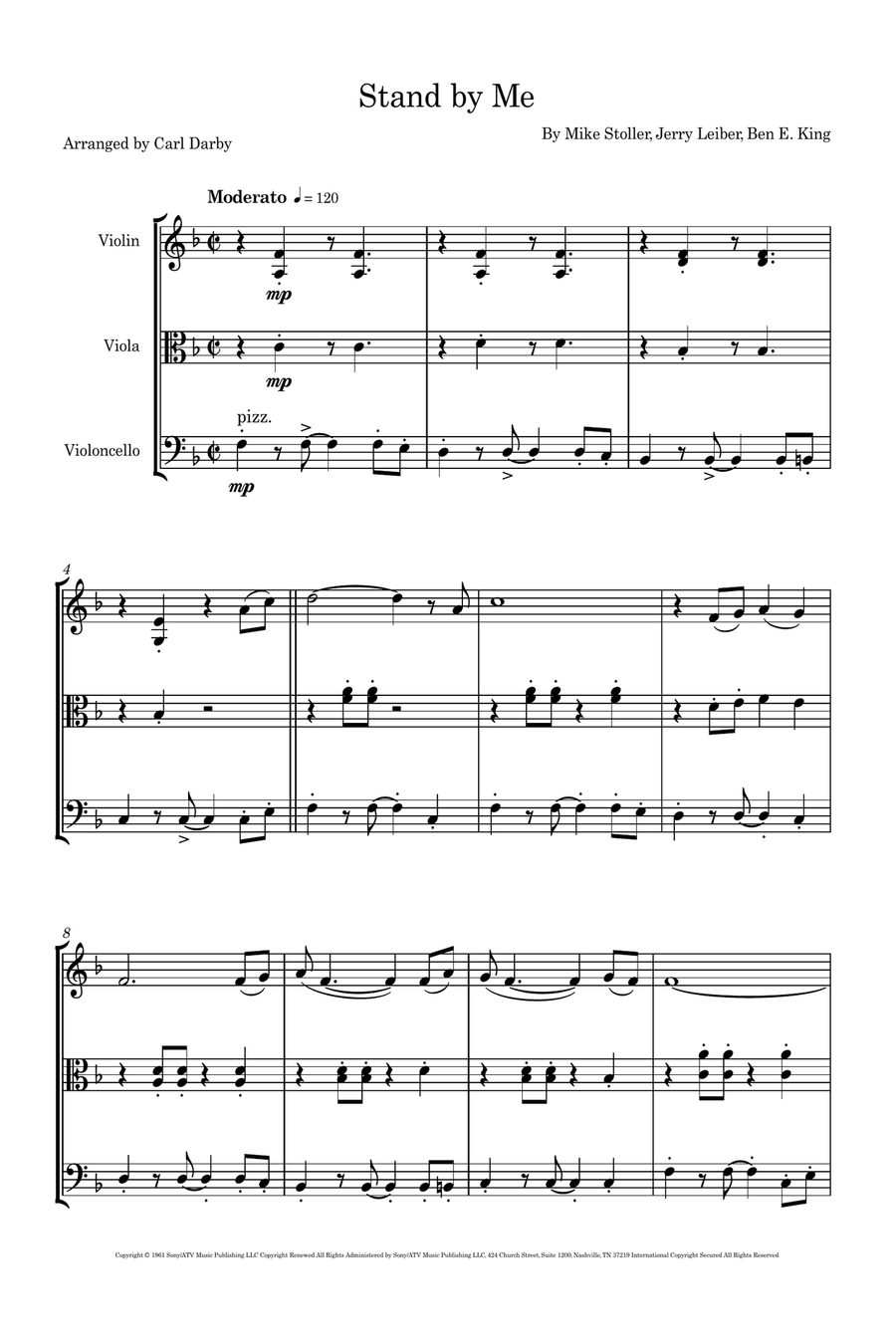 Stand By Me String Trio scores gallery preview page 1
