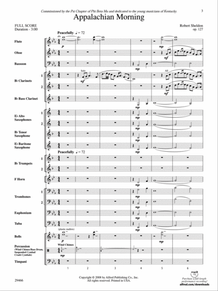 Appalachian Morning Concert Band scores gallery preview page 2
