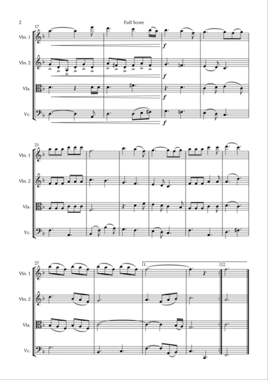 He Is Exalted String Quartet scores gallery preview page 2