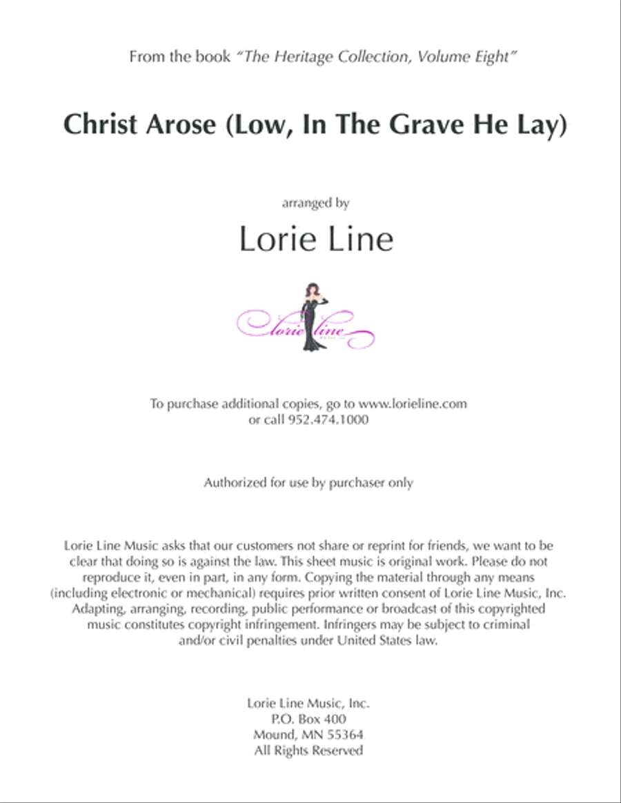 Christ Arose (Low, In The Grave He Lay) Piano Solo scores gallery preview page 1