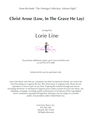Book cover for Christ Arose (Low, In The Grave He Lay)