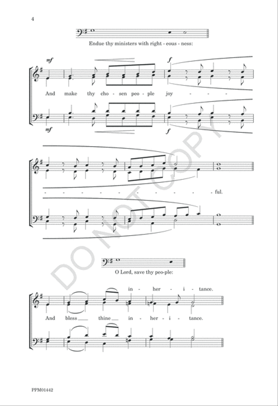Preces and Responses in G-Major 4-Part scores gallery preview page 7