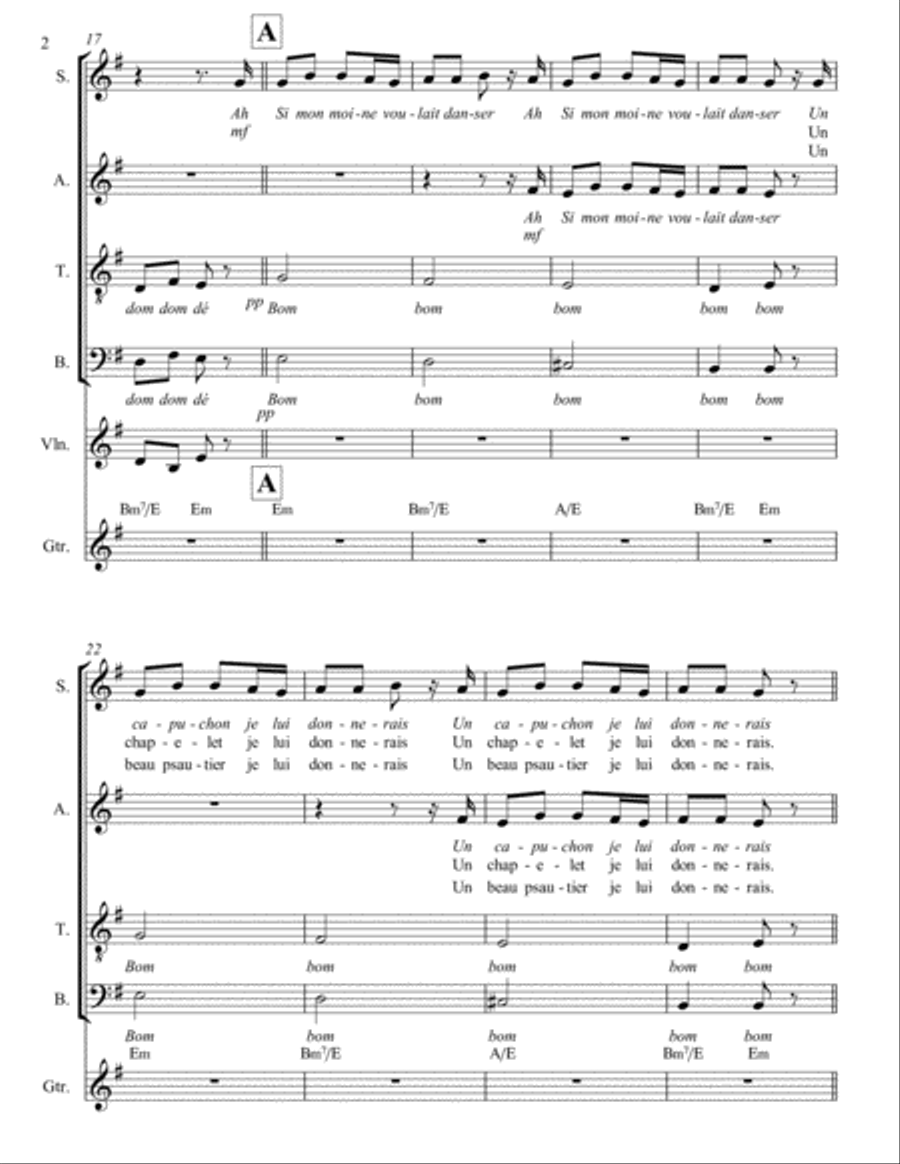 AH! SI MON MOINE 4-Part scores gallery preview page 2