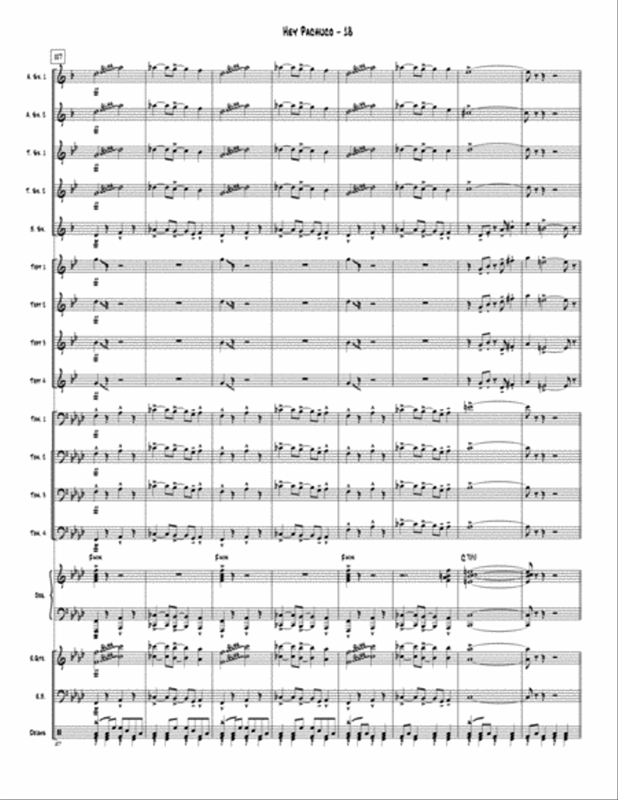Hey Pachuco Jazz Ensemble scores gallery preview page 19