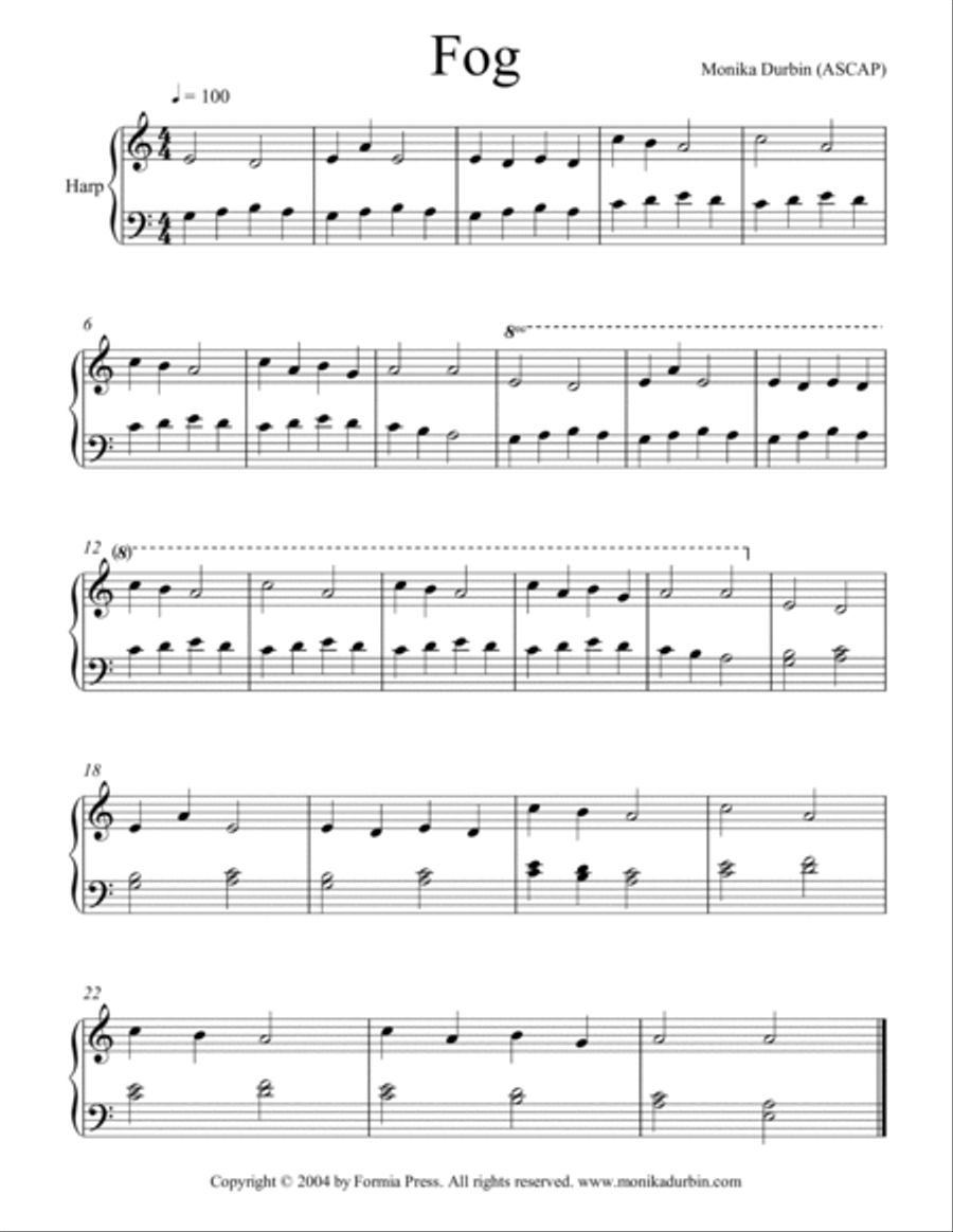 The Simple Harp: Five Pieces for Small Harp Harp scores gallery preview page 2