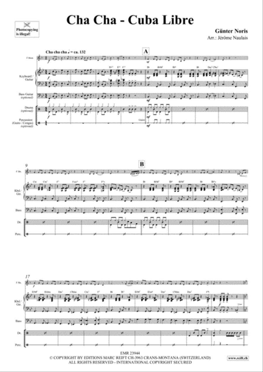 Cha Cha - Cuba Libre Horn scores gallery preview page 3