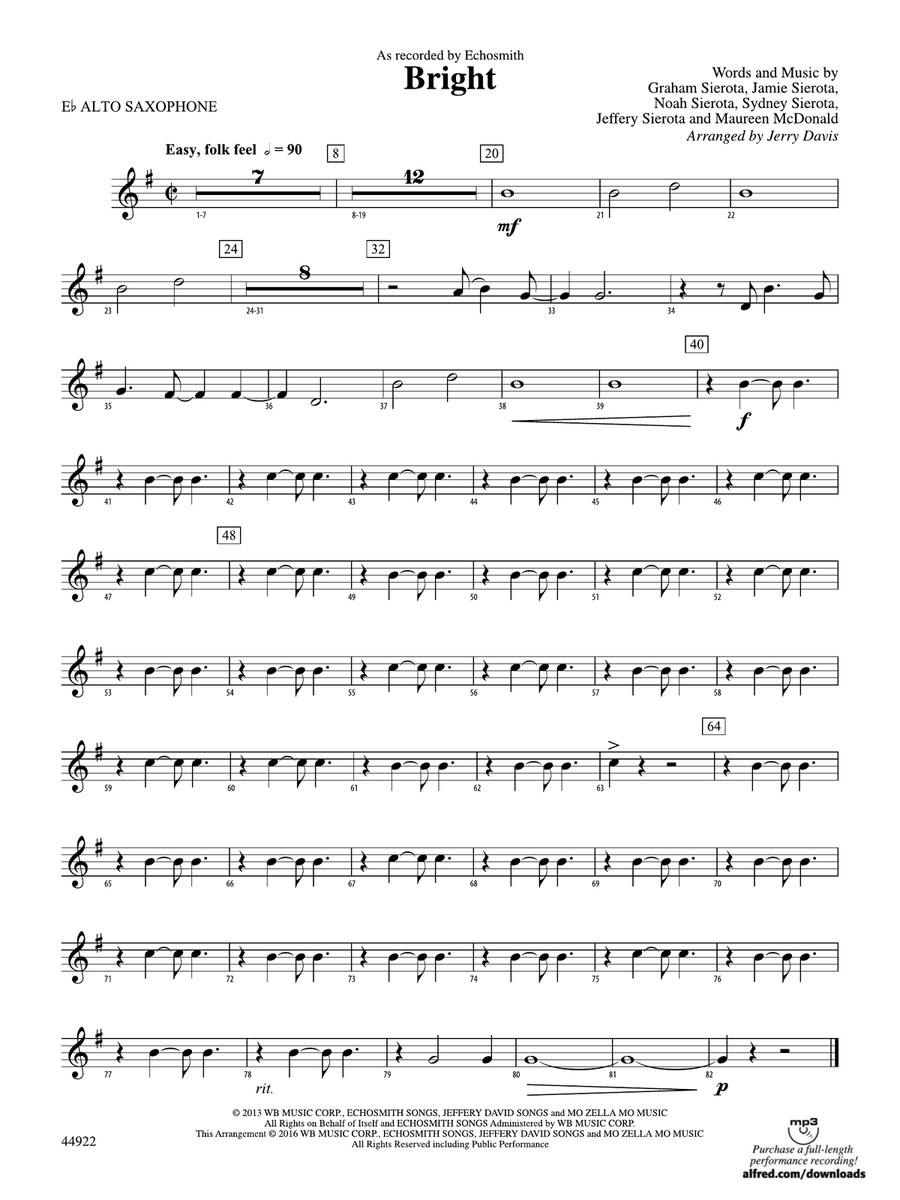 Bright: E-flat Alto Saxophone