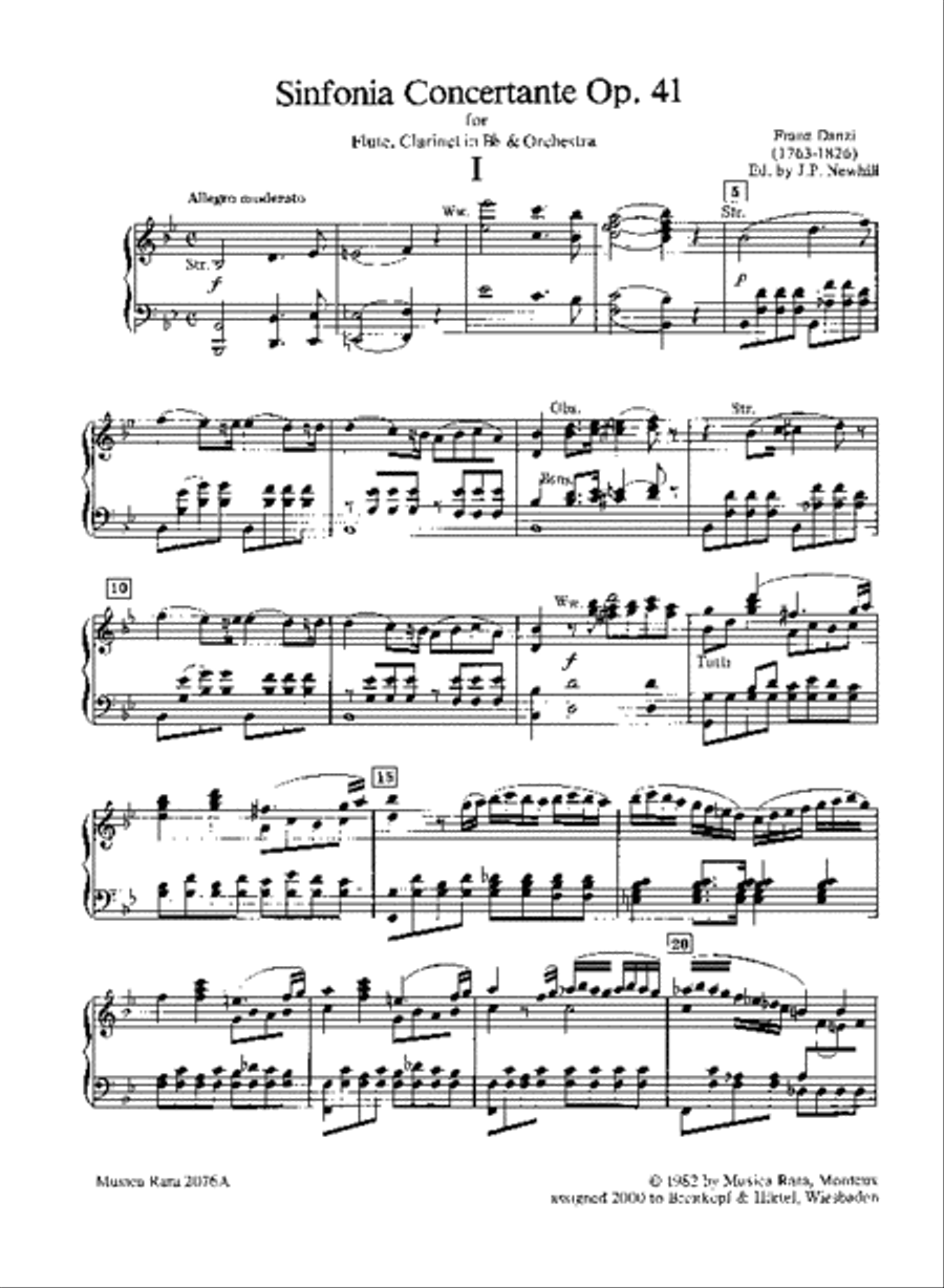 Sinfonia Concertante in B flat major Op. 41 Violin scores gallery preview page 2