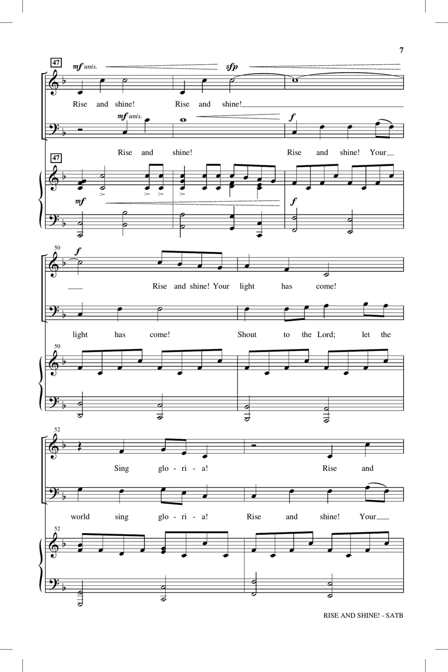 Rise And Shine! Rise And Shine! 4-Part scores gallery preview page 6