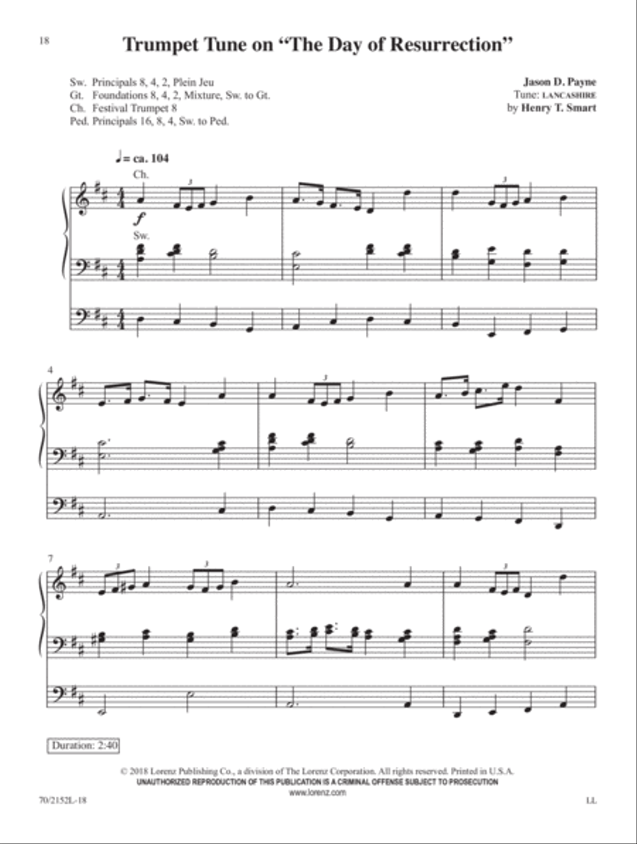 Easter Jubilation Organ Solo scores gallery preview page 6