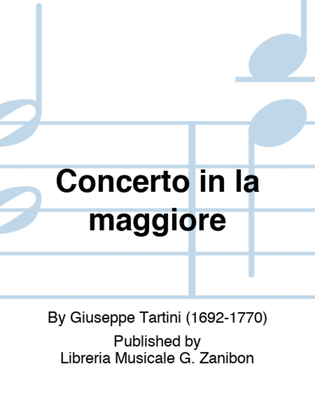 Book cover for Concerto in la maggiore