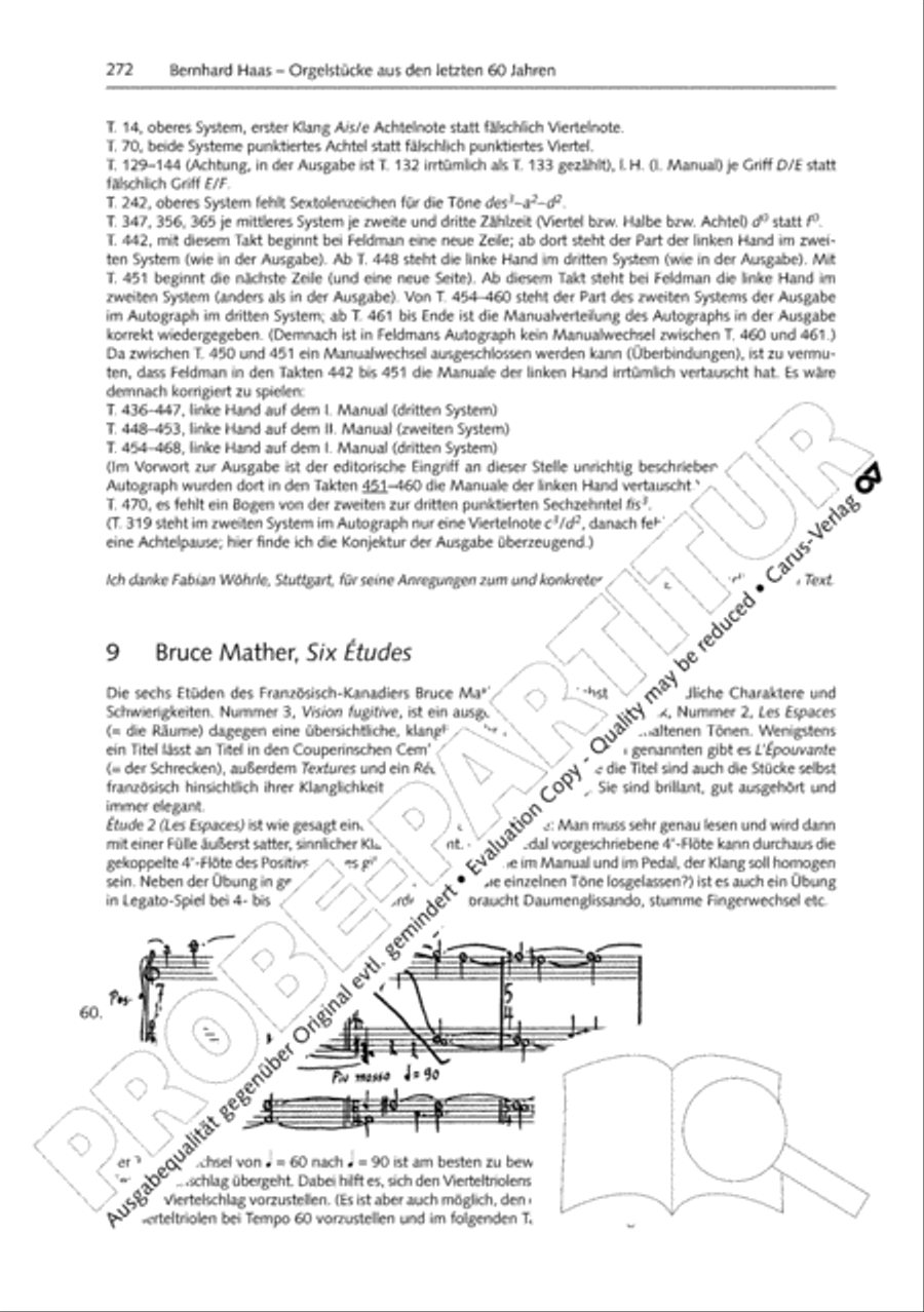 Orgelschule zur historischen Auffuhrungspraxis Organ Solo scores gallery preview page 273