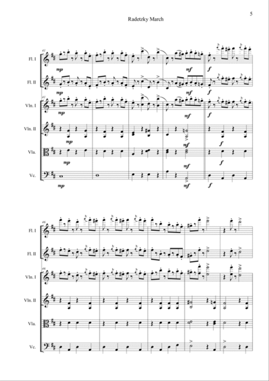 Radetzky Marsch Orchestra scores gallery preview page 5