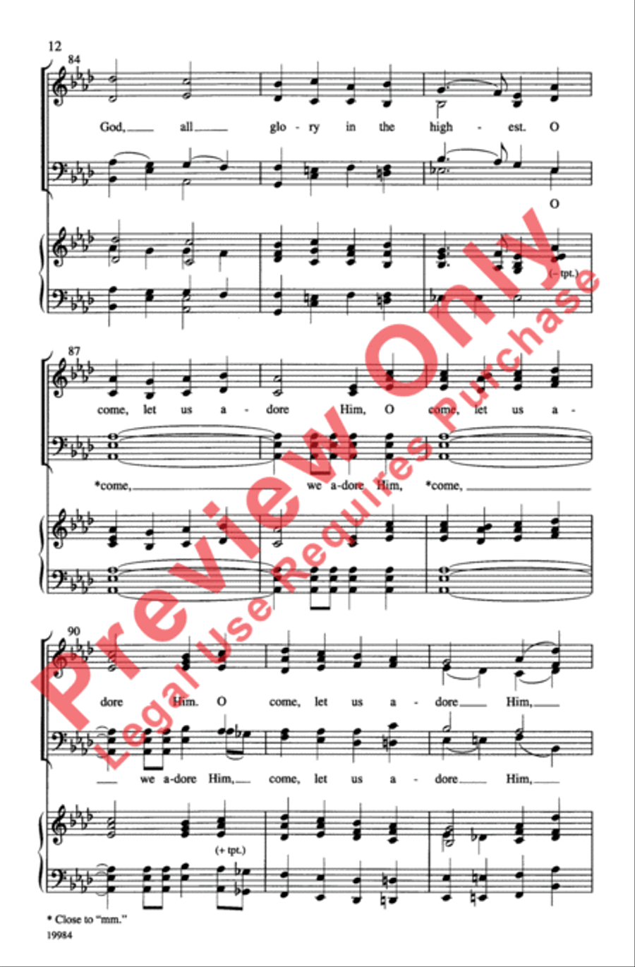 Sing, Choirs of Angels Sing, Choirs of Angels 4-Part scores gallery preview page 12
