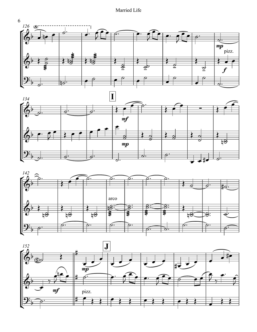 Married Life String Trio scores gallery preview page 6