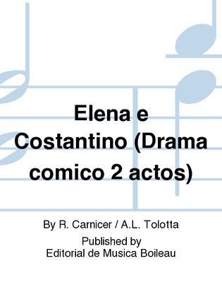 Book cover for Elena e Costantino (Drama comico 2 actos)