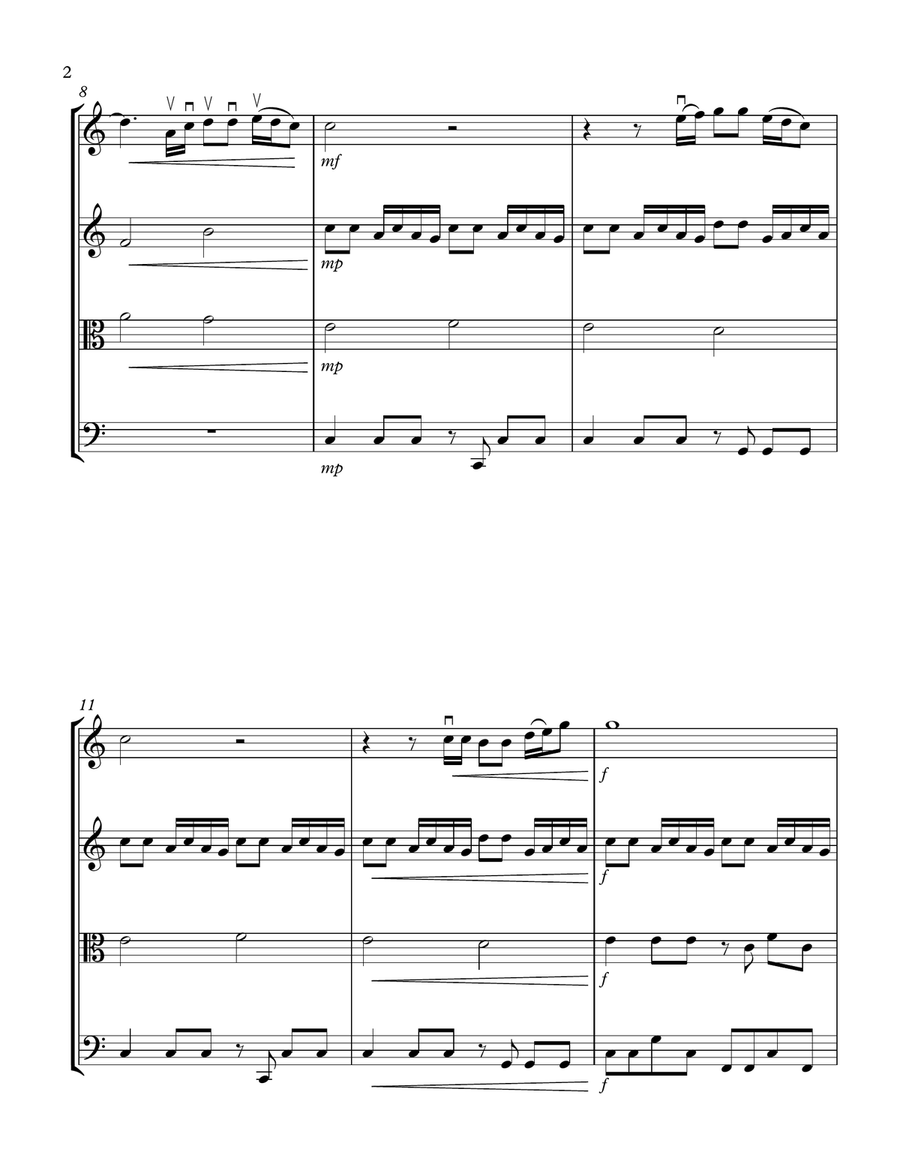 Trumpets String Quartet scores gallery preview page 2