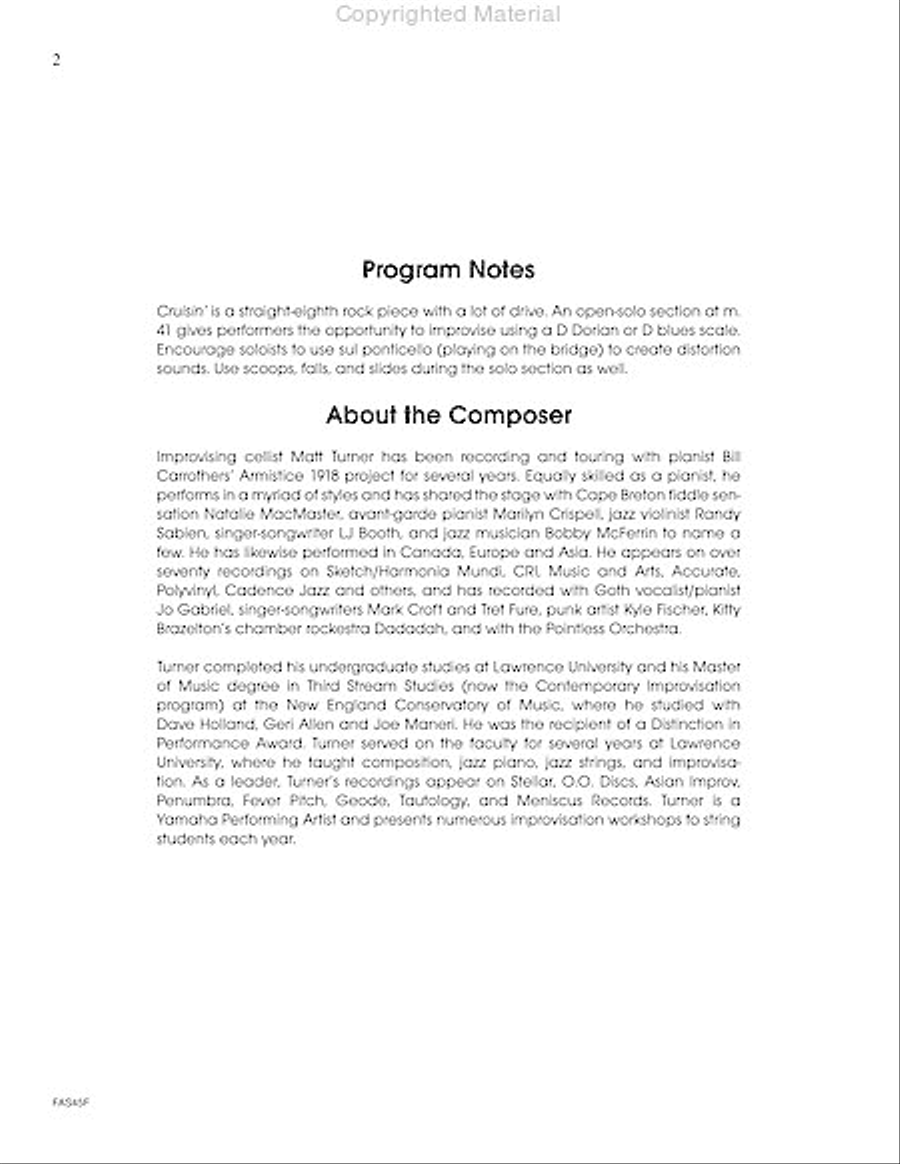 Cruisin' Cruisin' String Orchestra scores gallery preview page 3