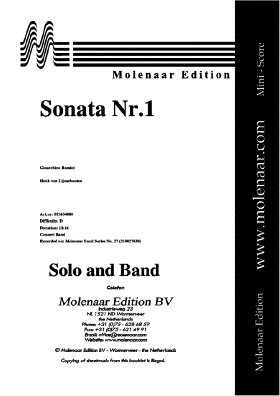 Sonata no.1 Concert Band scores gallery preview page 2