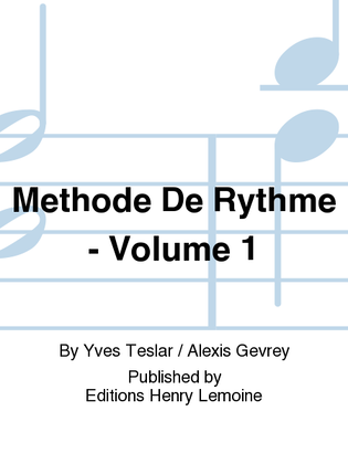 Book cover for Methode de rythme - Volume 1