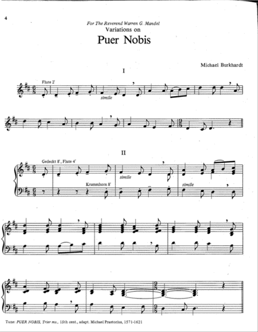 Variations on Puer Nobis Variations on Puer Nobis Organ scores gallery preview page 2