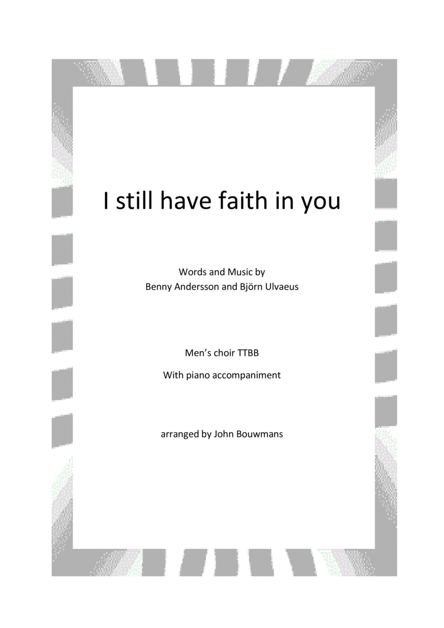 I Still Have Faith In You TTBB scores gallery preview page 1
