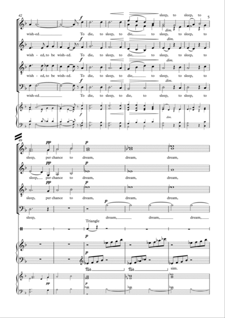 Perchance to Dream 4-Part scores gallery preview page 5