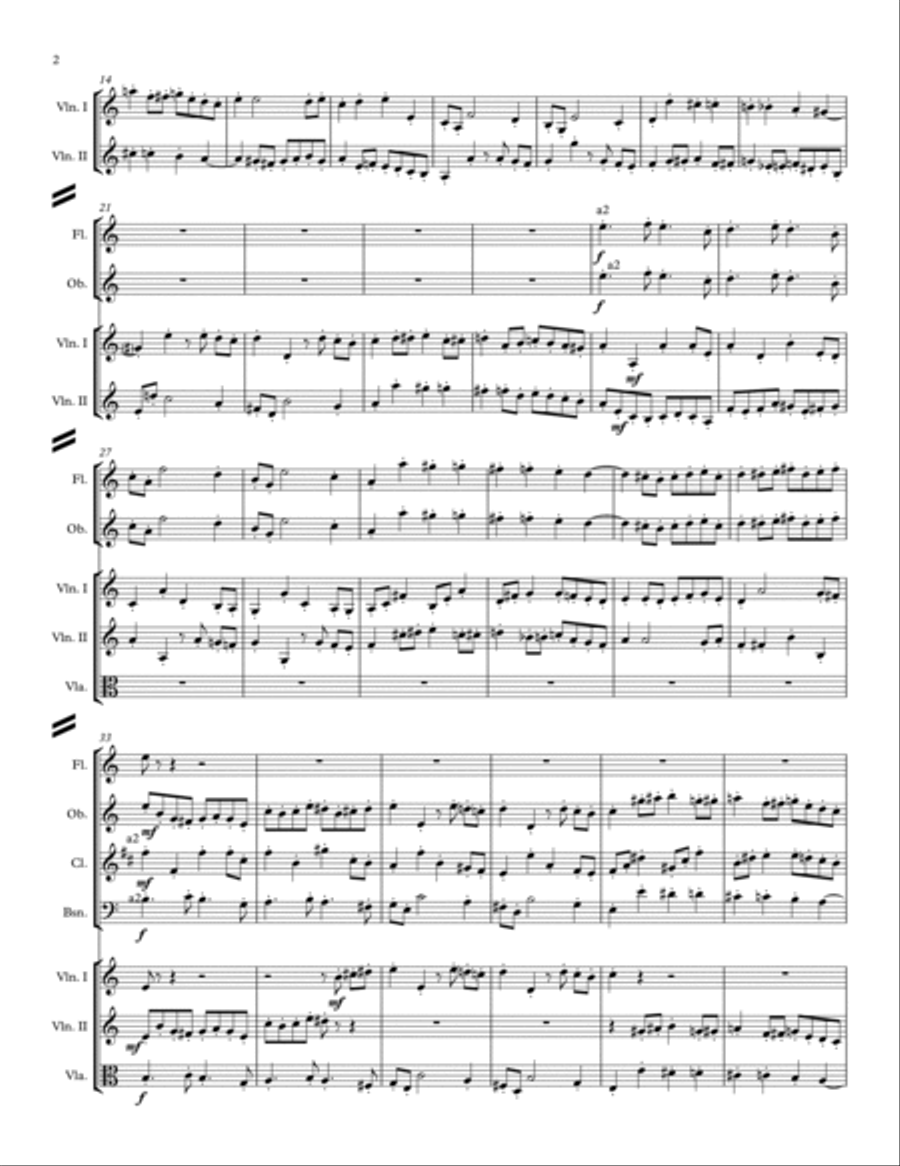 Fugue for Orchestra Small Ensemble scores gallery preview page 2