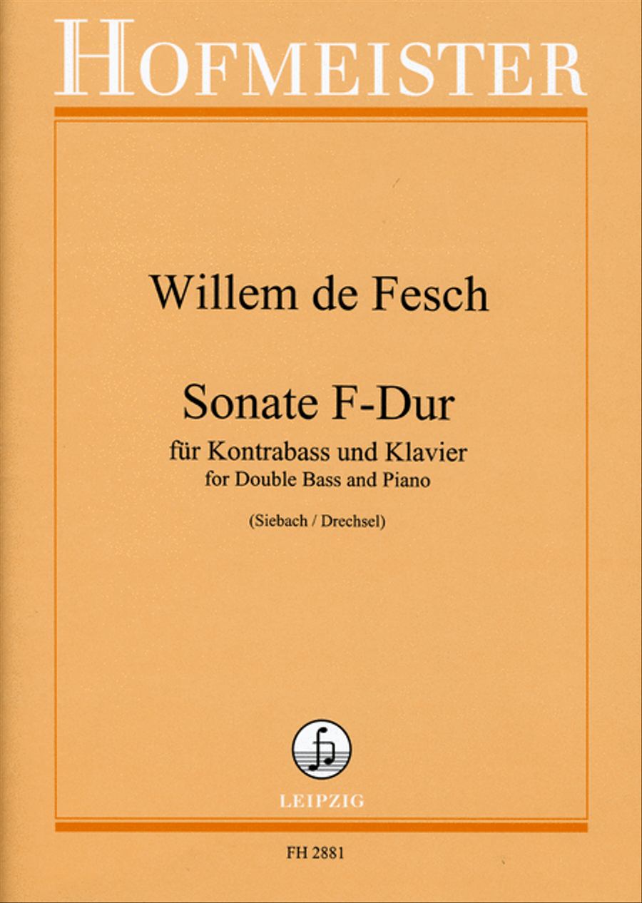 Sonate F-Dur Double Bass scores gallery preview page 1