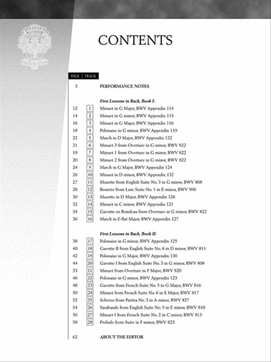First Lessons in Bach Easy Piano scores gallery preview page 3