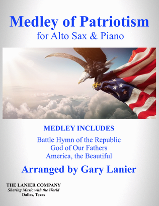 Book cover for MEDLEY of PATRIOTISM (for Alto Sax and Piano)