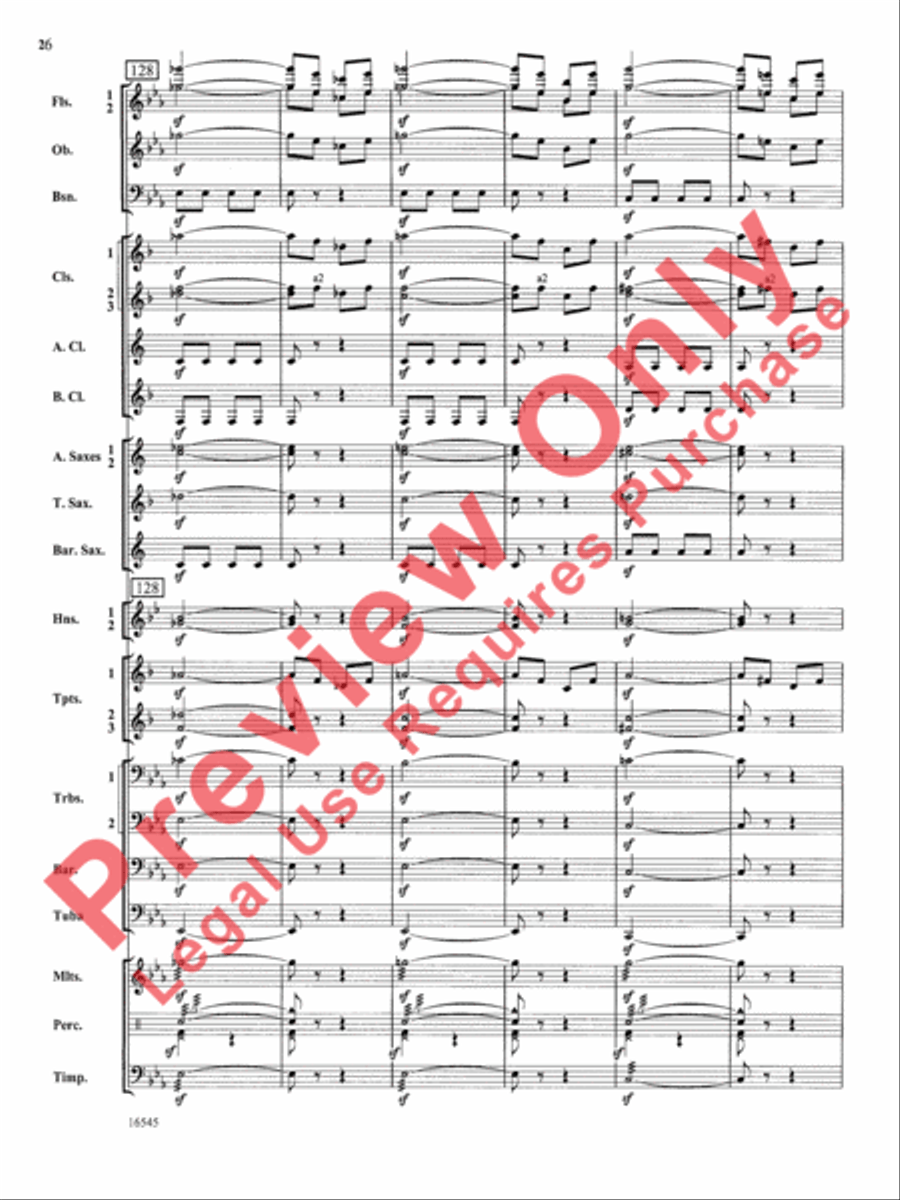 William Tell Overture Concert Band scores gallery preview page 27
