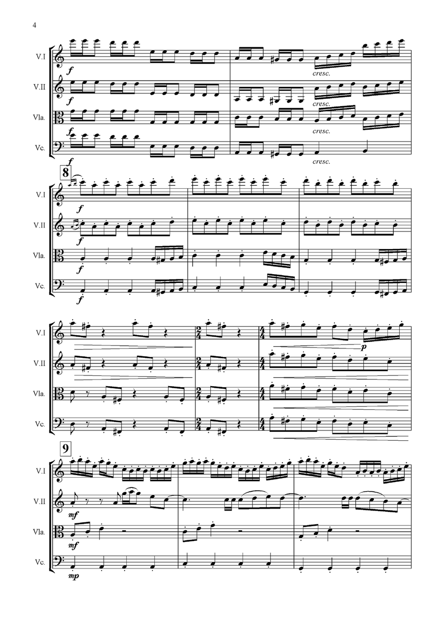 Once Upon A Time In Africa String Quartet scores gallery preview page 4