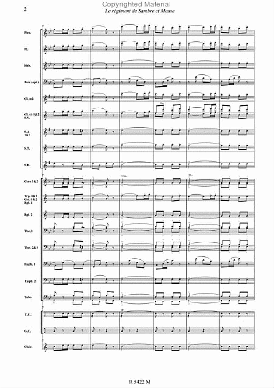 Sambre et meuse Concert Band scores gallery preview page 3