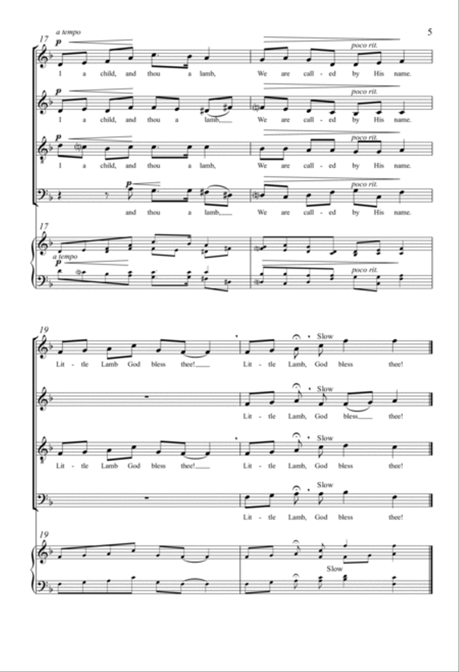 Three Songs Of Innocence 4-Part scores gallery preview page 4