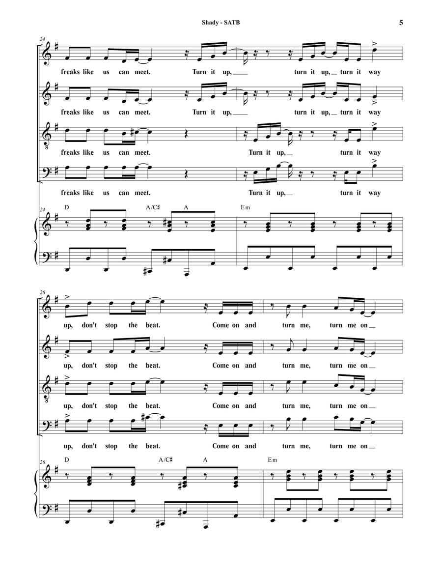 Shady 4-Part scores gallery preview page 5