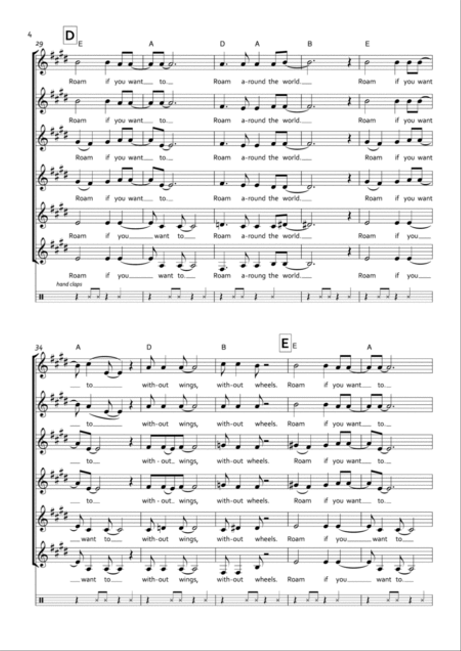 Roam Women's Choir scores gallery preview page 4