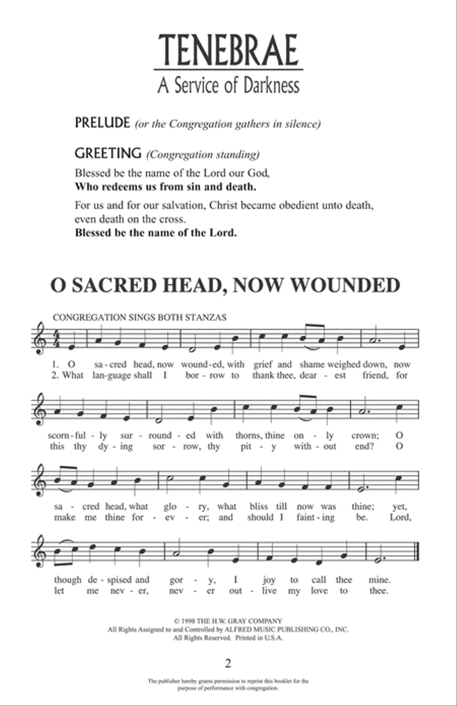 Tenebrae: A Service of Darkness Choir scores gallery preview page 2