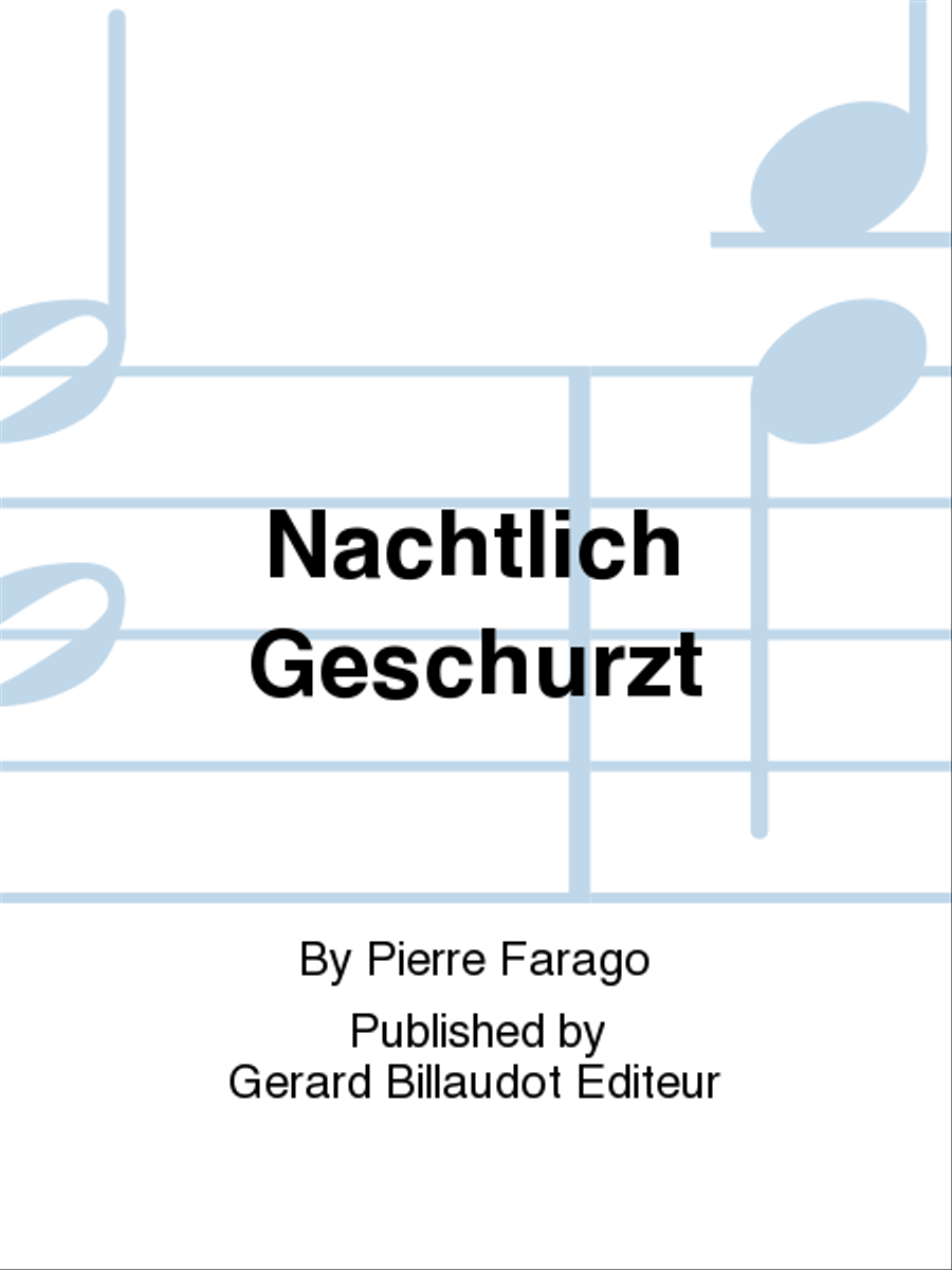 Nachtlich Geschurzt Nachtlich Geschurzt Organ Solo scores gallery preview page 1