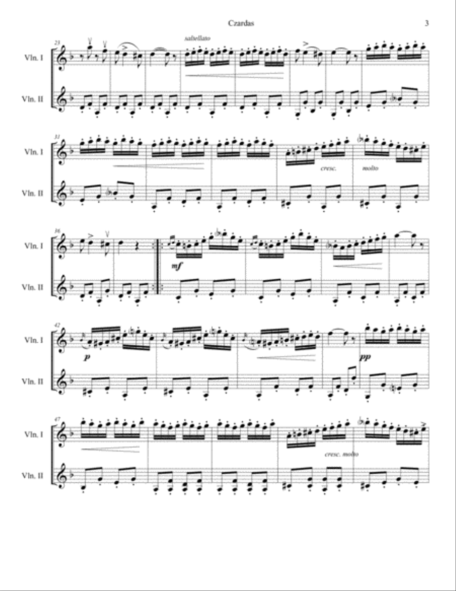 Czardas String Duet scores gallery preview page 3