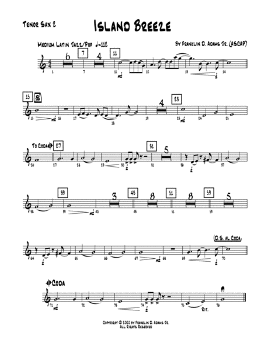 Island Breeze (Instrument Parts) Jazz Ensemble scores gallery preview page 5