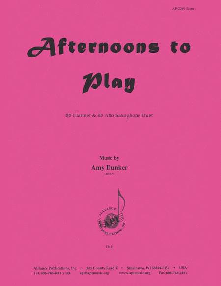 Afternoons To Play - Clt & A Sax Duo