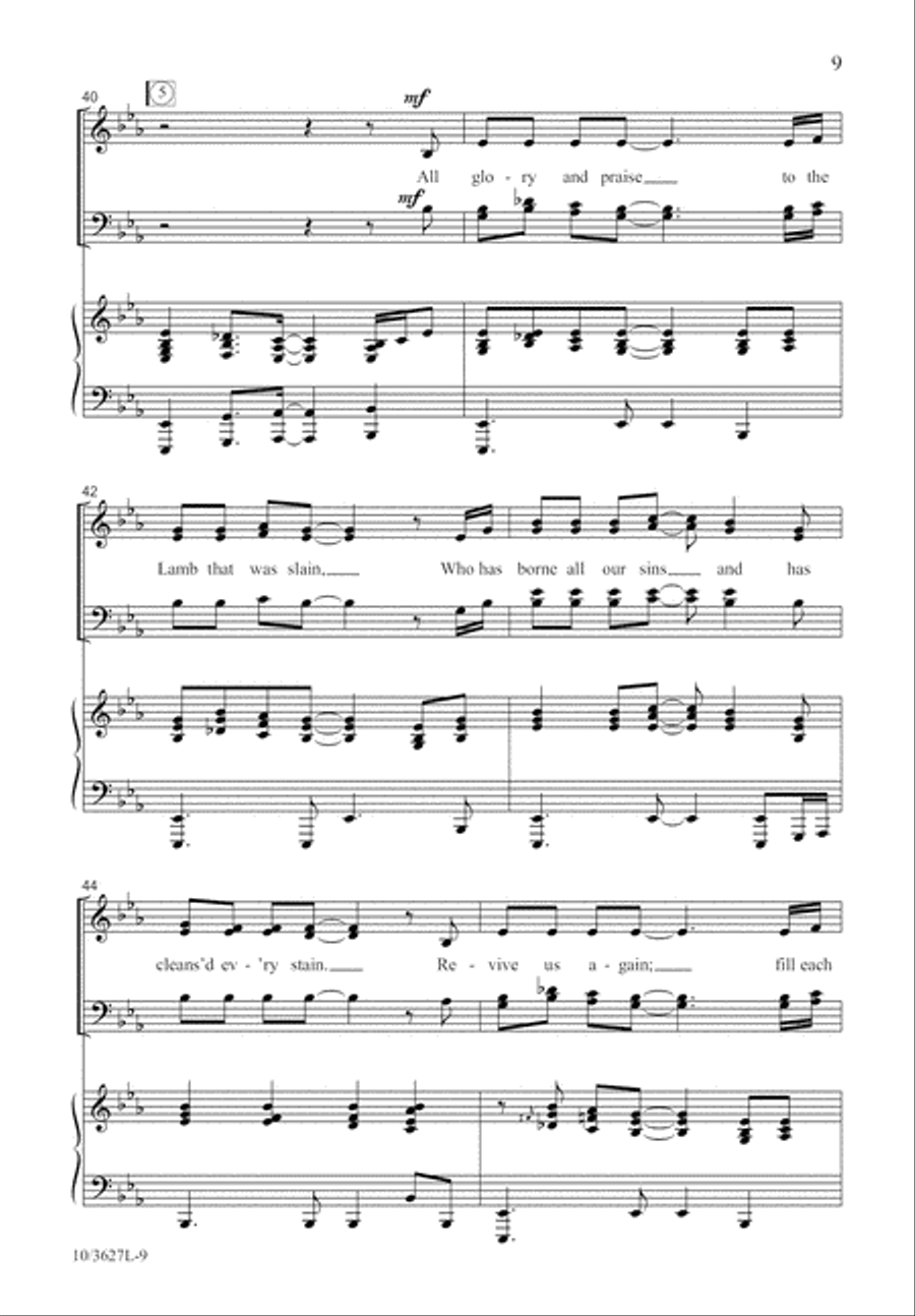 Hallelujah! Thine the Glory 4-Part scores gallery preview page 9
