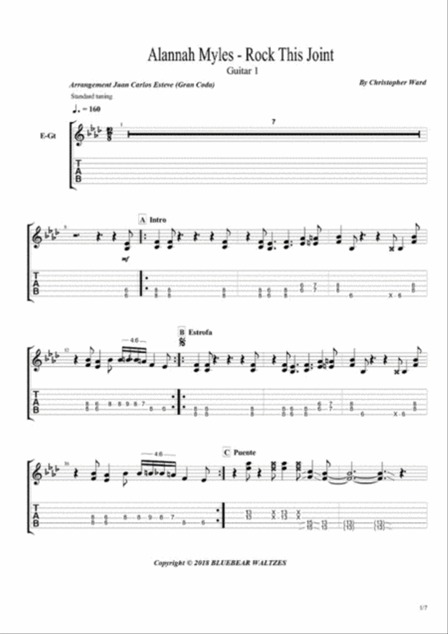 Rock This Joint Electric Guitar scores gallery preview page 2