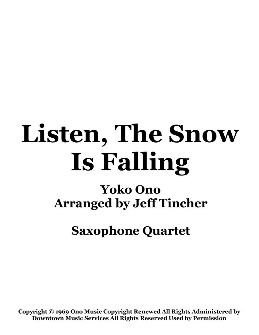 Listen, The Snow Is Falling Woodwind Quartet scores gallery preview page 1