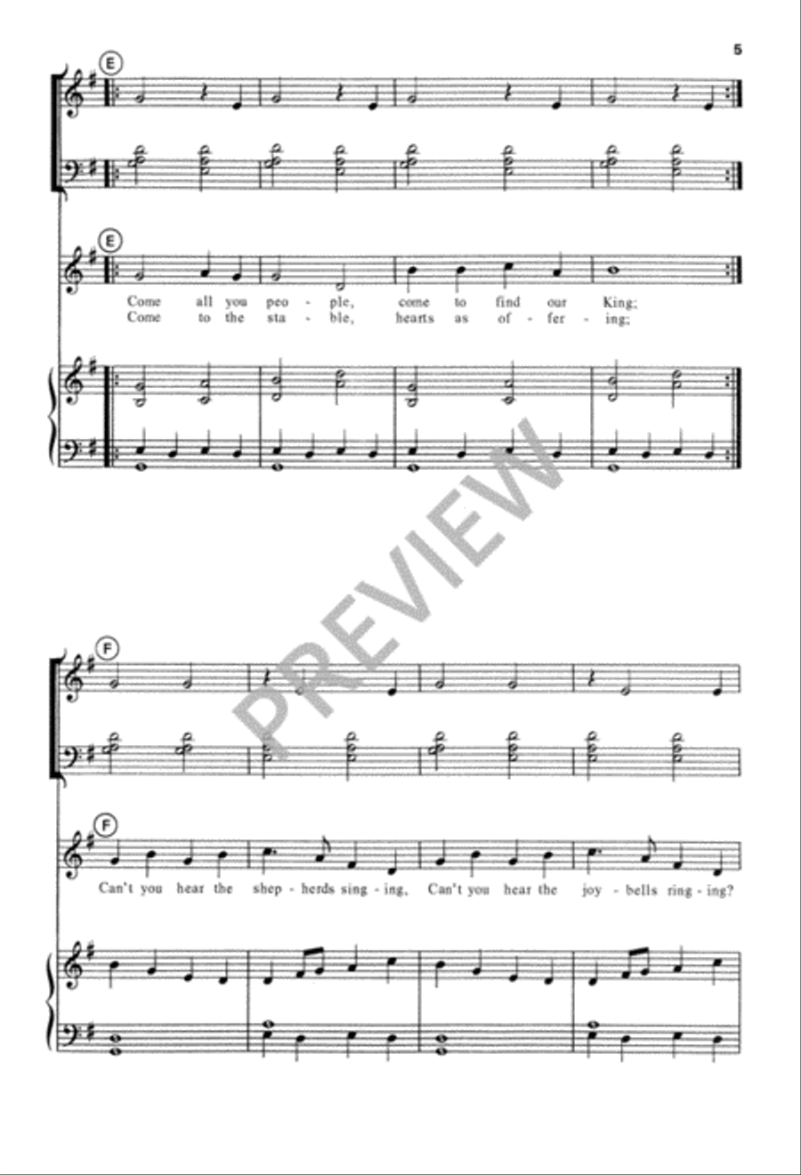 Wondrous Child Unison Choir scores gallery preview page 6